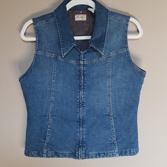 Wrangler Jackets & Blazers - Vintage Wrangler Denim Vest Quilted Lining